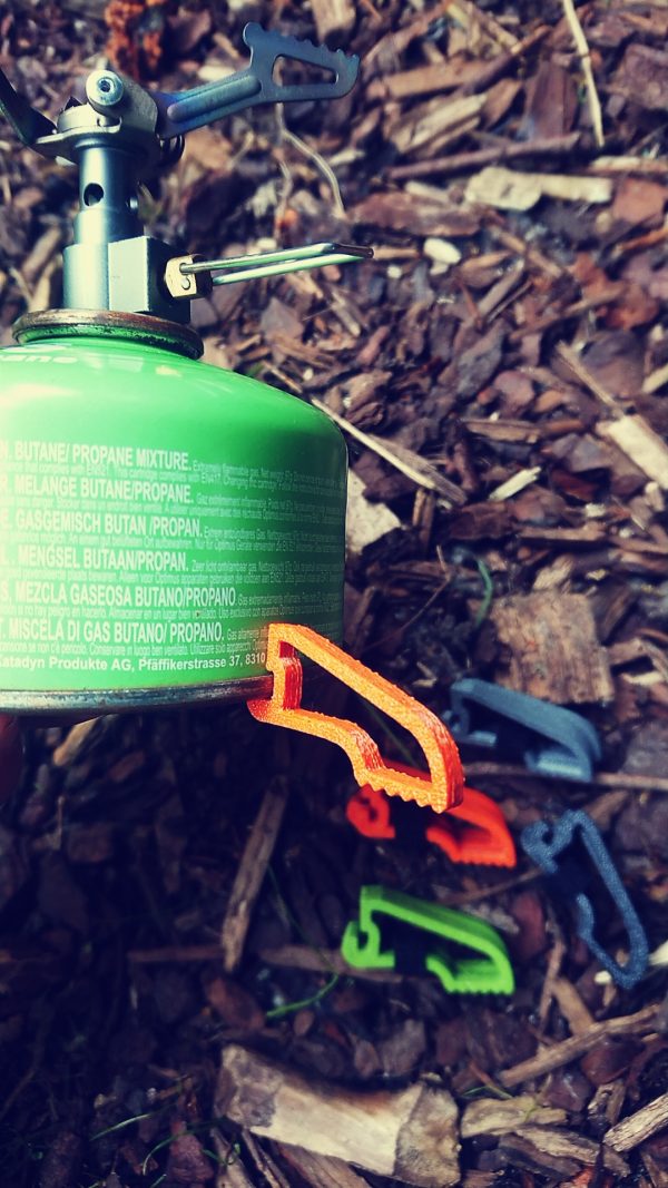 Mini Gas Kartuschen Halter Standfuß ultraleicht Gr. S für Outdoor, Bushcraft, Survival – Bild 3
