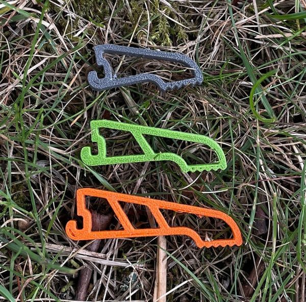 Midi Gas Kartuschen Halter Standfuß ultraleicht - Gr . M nur 4,5 g für Outdoor, Bushcraft, Survival – Bild 7