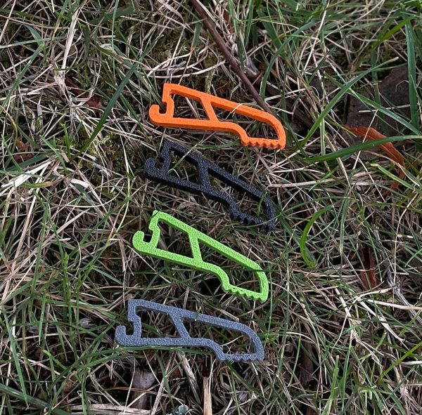 Midi Gas Kartuschen Halter Standfuß ultraleicht - Gr . M nur 4,5 g für Outdoor, Bushcraft, Survival – Bild 2