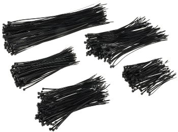 Kabelbinder Set 500- teilig schwarz, UV fest, hohe Zugfestigkeit
