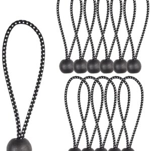 Spanngummis mit Kugel (12er Pack) – Outdoor Tarp-Befestigung, schwarz