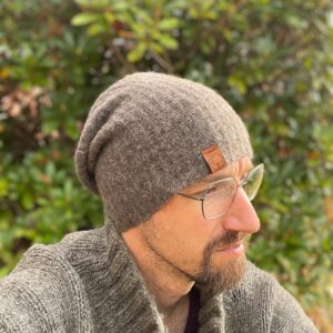 Wollmütze Longe Beanie gefilzt wasserabweisend braun für Bushcraft & Outdoor