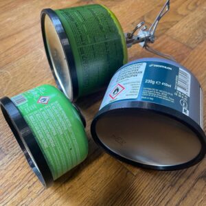 Gaskartuschen-Randschutz – TPU Schutzring für 110 g, 230 g (Decathlon) & 230/450 g Kartuschen